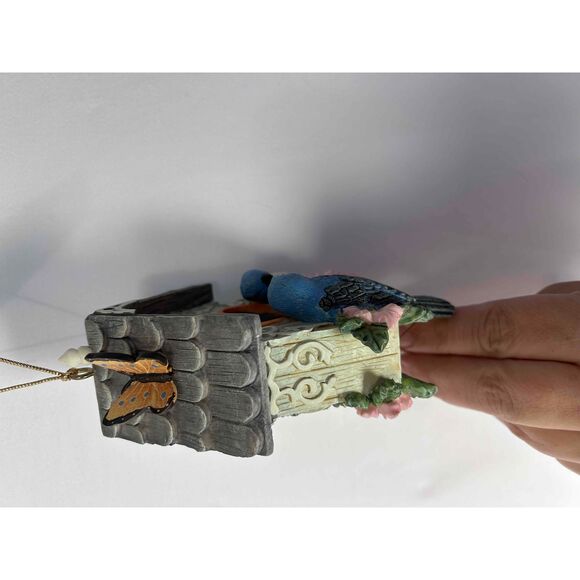 NWT‎ Collections Etc Blue Bird Cottage House Wind Chime Butterfly Heart - Picture 3 of 4